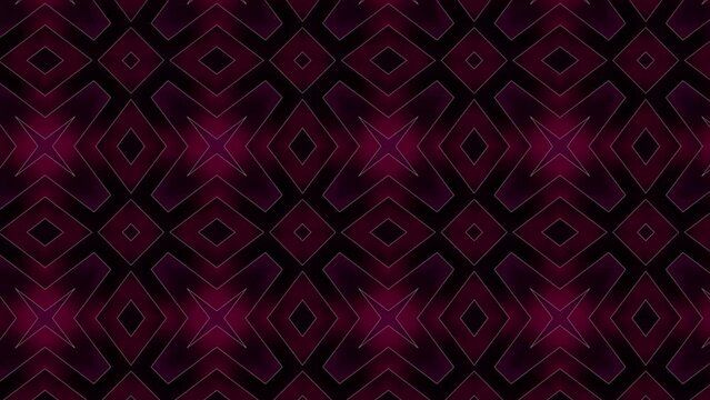 Diamond pattern with cannon pink dark colors repeating arabesque background sliding animation.