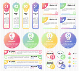 Infographics Bubble Abstract Of  Colorful Geometric Circle - Vector