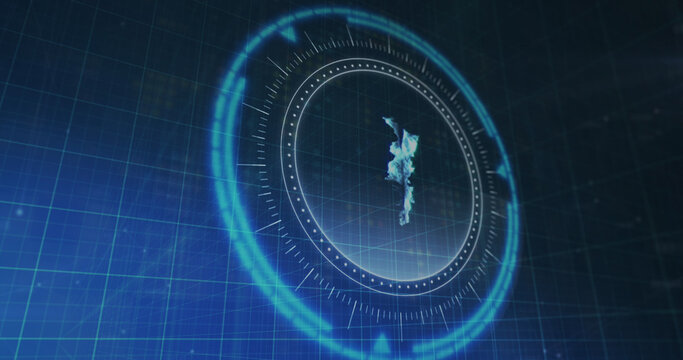 Image of japanese yen symbol on rotating safe lock over processing data