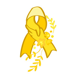 Setembro Amarelo - Yellow Sempteber in Portuguese, Brazillian, suicide prevention month. Ribbon support and awareness symbol - obrazy, fototapety, plakaty