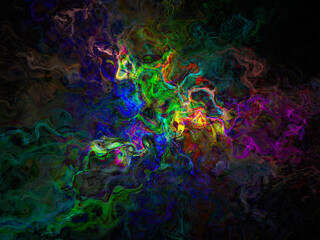 Abstract background illustration, modern hipster futuristic fractal flame graphic. colorful surreal poster, banner