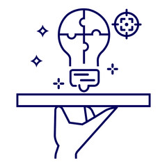 Bulb, goal, idea icon