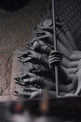 solemn, buddha, stone, carving