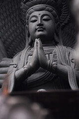 solemn, buddha, stone, carving