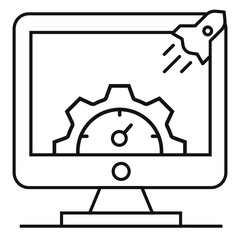 Computer, maintenance, optimization icon