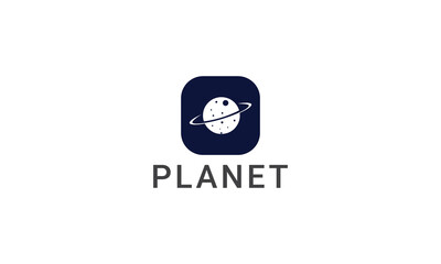Planet logo design vector template,