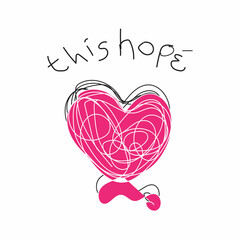 t-shirt design with symbol of love. Clothing and apparel sign. Fashion and outfit. 