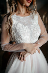 Obraz na płótnie Canvas bride in wedding dress