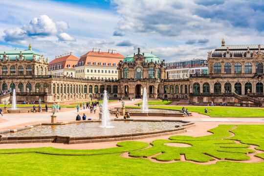 Architecture of Dresdner Zwinger in Dresden, Germany