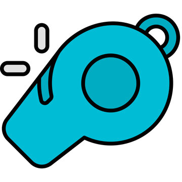recommend clip art: whistle outline color icon