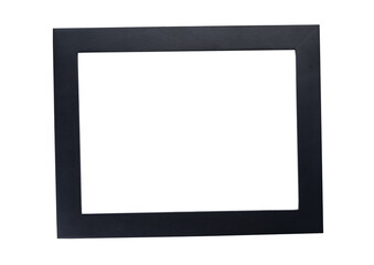 Black Wood frame photo on white background