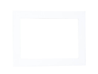 White Wood frame photo on white background