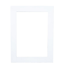 White Wood frame photo on white background