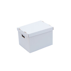 Archive boxes insulated on white background