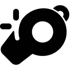 whistle glyph icon
