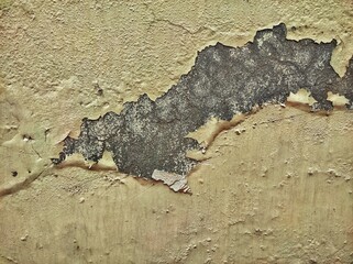 Wall fragment with scratches and cracks.Grunge white Abstract wall with peeling paint,close-up background photo texture.Old wall background.Background of old painted wall.Closeup of peeling painted.