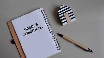 Terms and Conditions message on mini white board, Terms and Conditions, Business concept.