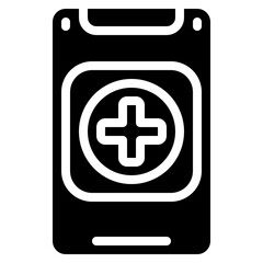 Obraz premium Mobile Health App Icon