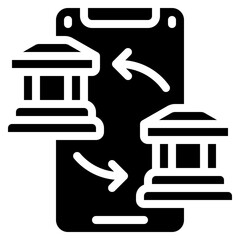 Mobile Bank Transfer Icon