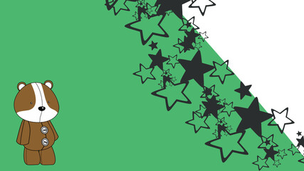 toy plush chibi hamster cartoon illustration background in vector format