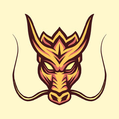 yellow dragon illustration