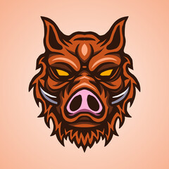 pig head illustration
