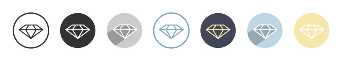 Diamant Vektor Symbole, verschiedene Varianten - obrazy, fototapety, plakaty