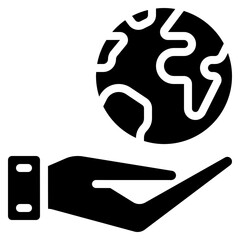 World In hand Icon