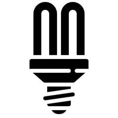 Fototapeta premium Florescent Lightbulb Icon