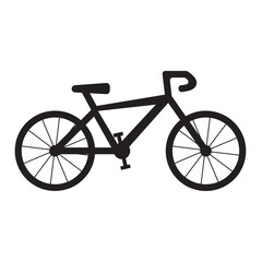 Simple Bicycle icon. Flat and solid color vector illustration.