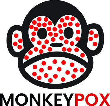 Monkeypox virus outbreak pandemic awareness and alert icon against disease spread, symptoms or precautions. Vector Illustration.
