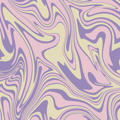 Hand drawn colorful retro style groovy psychedelic background