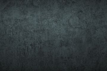 Obraz na płótnie Canvas Dark gloomy wall surface background with grunge peeled paint texture