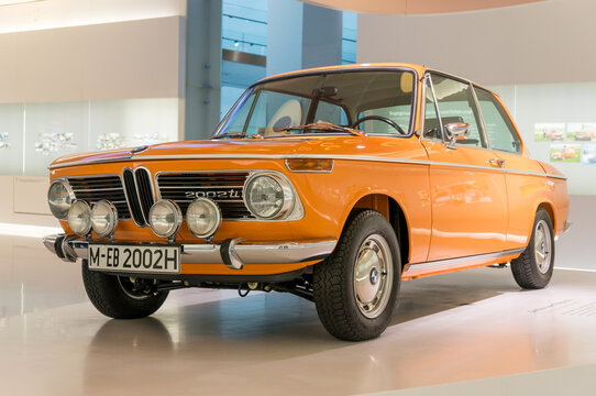 Munich, Germany - March 10, 2016: collection of classical cars on display in BMW Museum