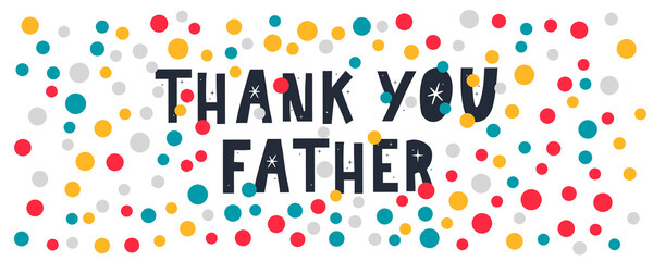 Happy Father's Day Calligraphy greeting card. Banner Vector illustration.