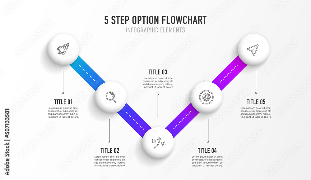 Aufkleber timeline infographic design with 5 options or steps. infographics for business concept. can be used 