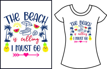 Summer SVG typography t shirt. Beach SVG t shirt design for the gift. funny sunset t-shirt.