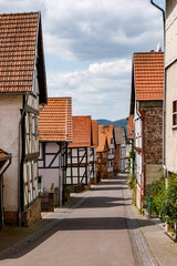 Half timbered house of the village of Herleshausen in Hesse