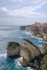 Corse - vue des falaises sur Bonifacio