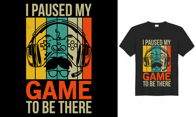 Vector-based retro, vintage and typographic type gaming t-shirt design for game lovers people. 