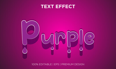 purple text effect editable background elegant