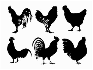 Chicken Scalable Vector Graphics Rooster Clip Art Silhouette Images, Stock Photos for Free EPS
