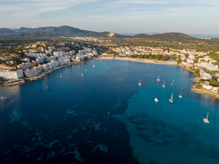 Aerial view from Drone of Mallorca Coastline (Spain, Balearic Island) - 507141540