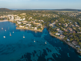 Aerial view from Drone of Mallorca Coastline (Spain, Balearic Island) - 507141541