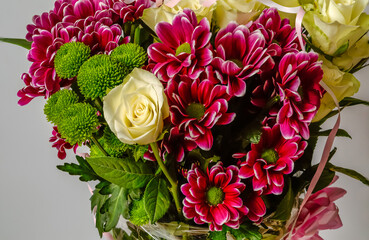 bouquet of flowers on a light background