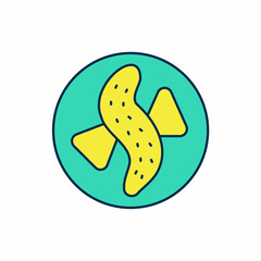 Filled outline Served cucumber on a plate icon isolated on white background. Marine food. Vector