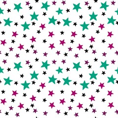 Kids seamless stars pattern for fabrics and textiles and packaging and gifts and wrapping paper and hobbies