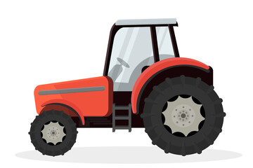 new tractor for agricultural work illustration on white background - obrazy, fototapety, plakaty
