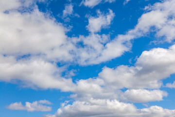 Heaven landscape, the blue cloudy sky
