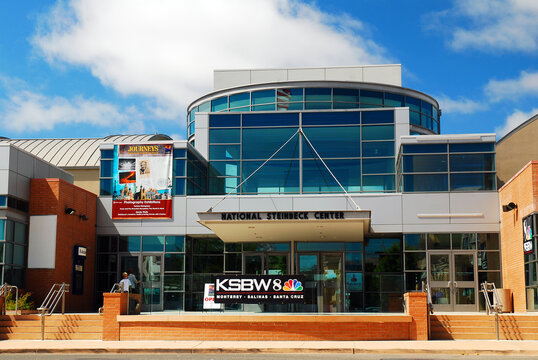 The John Steinbeck Center, dedicated to promoting the works of the author, stands in Salinas California